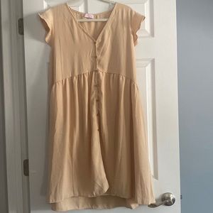 Beige short sleeve dress